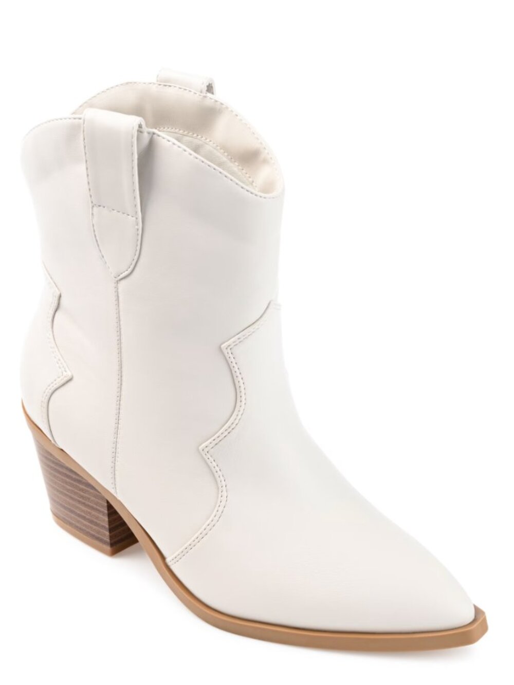 Journee | Becker Pointed Toe Stacked Western Booties